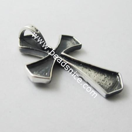 925 Sterling Silver Pendant Blanks,Bail,33X26mm,hole:6X4mm,