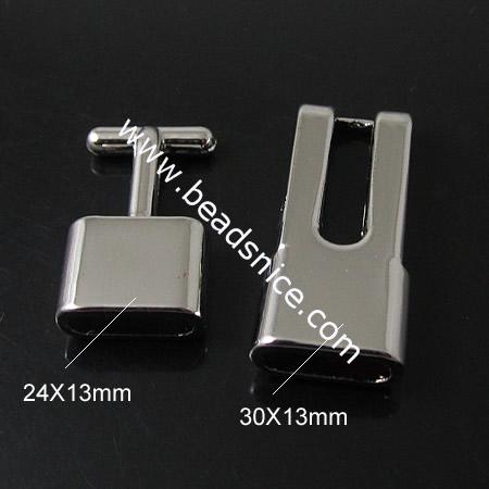 Zinc Alloy Clasp,30X13mm,24X13mm,Lead-Safe ,Nickel-Free, fit10x2.8mm leather