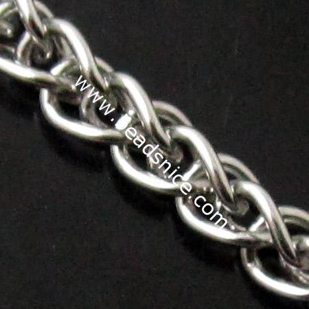 Stainless Steel Chain,0.8X4mm,
