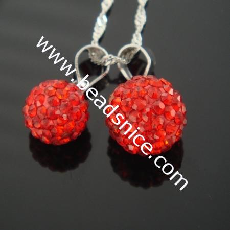 Rhinestone  Beads, plasticine bead with A rhinestone, approx 88-90 pcs,  various colors for choice,half hole, per