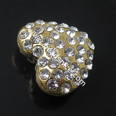 Rhinestone Beads,19X21mm,hole:1mm