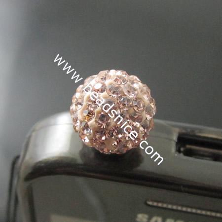 Earphone dust plug 3.5mm Earphone Ear Cap rhinestones：8mm,6X12mm,