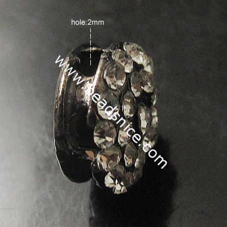 Rhinestone Beads,10mm,hole:2mm