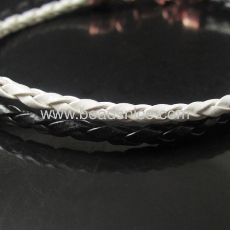 Jewelry Making Bracelet Cord,real leather with brass clasp,thickness:3mm