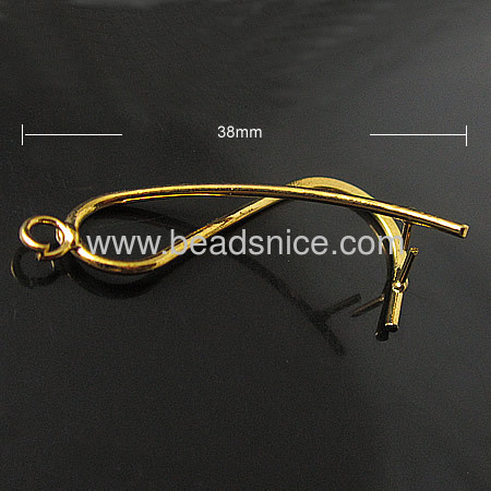 Brass clip-on earring components,