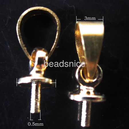 Brass Peg Bail,  more plated color for choice,Nickel-Free,Lead-Safe,cadmium free,