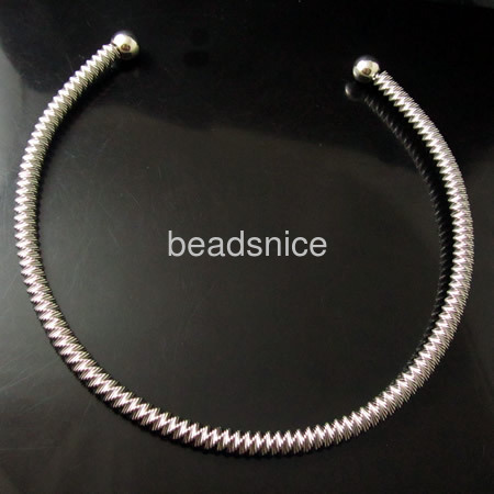 Stainless steel necklace,beads:10mm