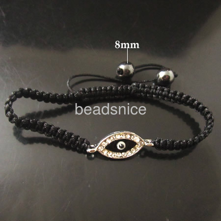 Rhineston bracelet,beads:8mm,eye