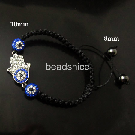 Rhinestone bracelet,beads:8mm