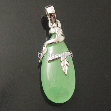 sterling silver with crystal pendant,