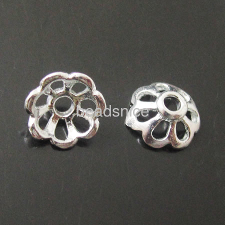 Flower 925 Sterling Silver Bead Caps
