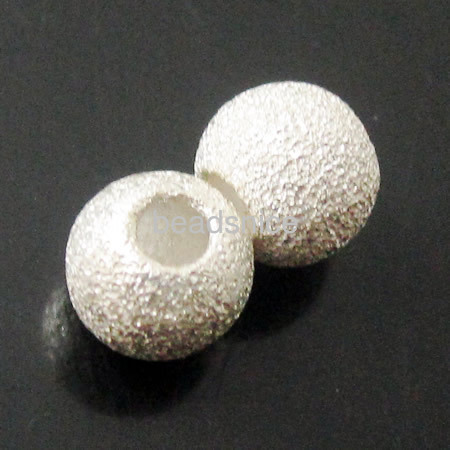 925 Sterling Silver Stardust Beads,round