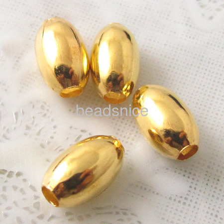Brass rice beads