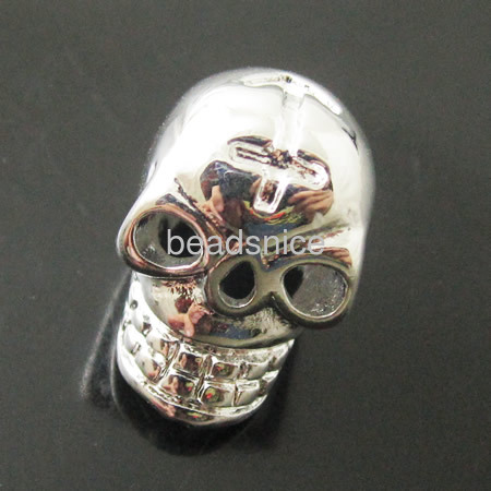 Skull  loose beads  brass