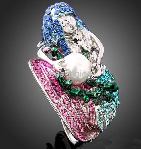 Multicolor Crystal Rhinestone  Finger Rings Antique