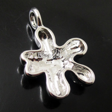 Pendants for necklaces, brass, flower, lead-safe, nickel-free,