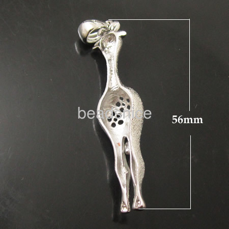 Pendants for necklaces, brass, animals, lead-safe, nickel-free,