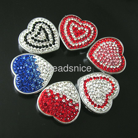 Rinestone beads,heart