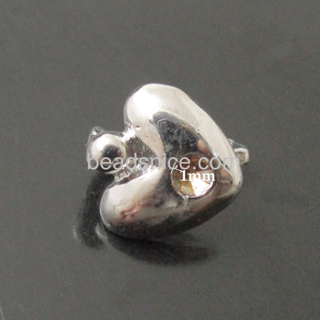 Spacer Beads Jwelry beads Zinc Alloy Heart-shaped 8mm