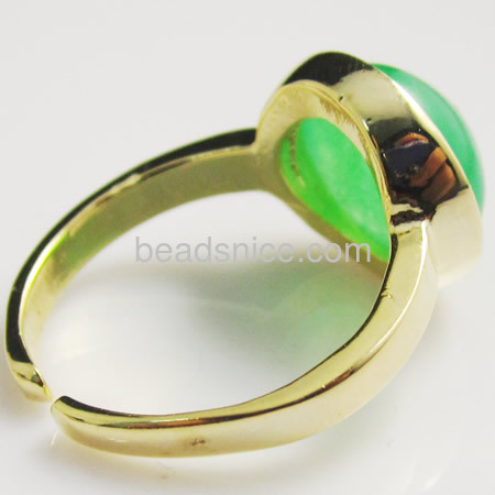 Ring Vacuum real gold plating, More than 1 microns thick, adjustable