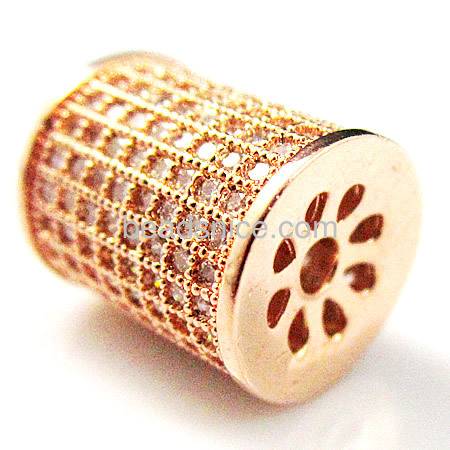 Brass CZ Paved rhinestone round beads