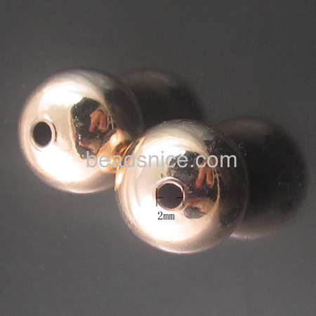 Seamless Smooth Round Metal Small Spacer Beads   brass  H65 lead-safe nickel-free  round