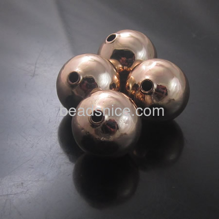 Seamless Smooth Round Metal Small Spacer Beads   brass  H65 lead-safe nickel-free  round