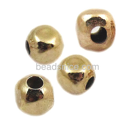 Seamless  gold plated beads  brass  cube