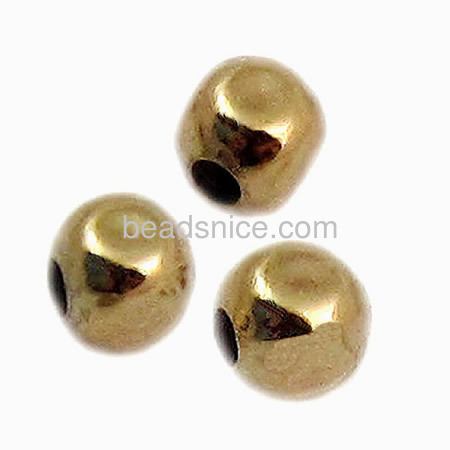 Seamless    gold plated spacer beads  brass  cube