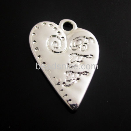 Pendant fit with rhinestone Jewelry Pendants Brass heart-shaped