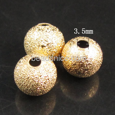 Stardust chunky beads  brass  round