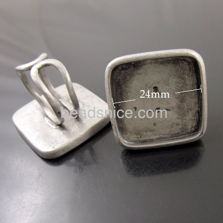 Brass Bezel Ring Settings, lead-safe, nickel-free, Hand made plating,Depth: 3mm,