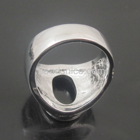 Brass Bezel Ring Settings, Oval,lead-free, nickel-free, Hand made plating