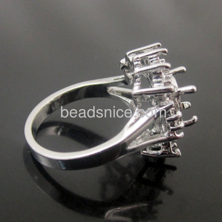 Brass Finger Ring Finding，Ring Setting,Nickel-Free, Lead-Free