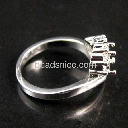 Brass Finger Ring Finding，Perfect for make Cublic Zircom Ring