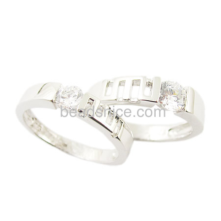 925 sterling silver wholesale Couple love band rings lead jewelry fashion,Ladies Size:7,Mens Size:8