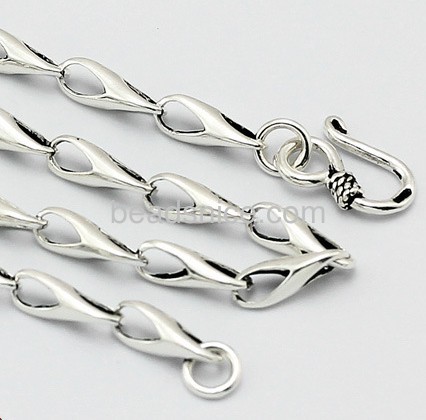 New product as 925 Sterling Silver necklace for men leads jewelry fashion,4mm,
