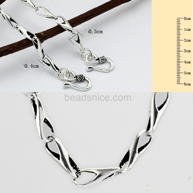 New product as 925 Sterling Silver necklace for men leads jewelry fashion,5mm,