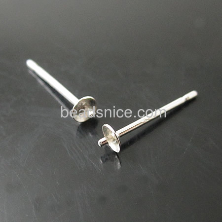Sterling silver earing stud component