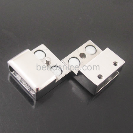 Magnetic clasp strong magnetic clasps for flat leather bracelet clasp wholesale jewelry findings stainless steel DIY