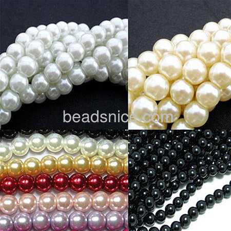 Glass pear beads cotton thread more color for choose