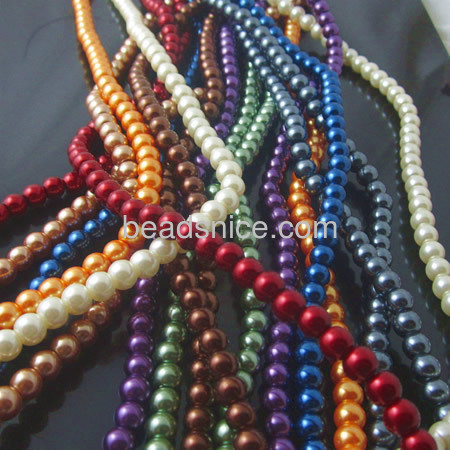 Glass pear beads with cotton thread more color for choose