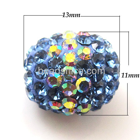 Rhinestone clay pave beads for make necklaces wholesale fashion for women