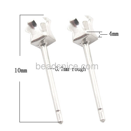 925 Sterling Silver Ear Stud Component