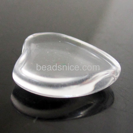 Domed glass cabochons heart magnifying glass domes flat back wholesale fashion jewelry accessory DIY