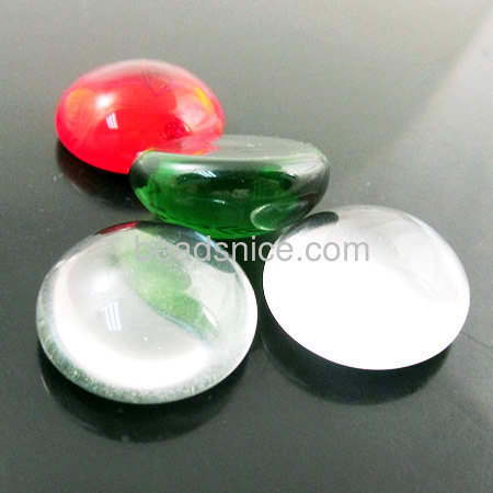 Domed clear glass round cabochons for pendant settings and earring blanks wholesale jewelry accessory DIY
