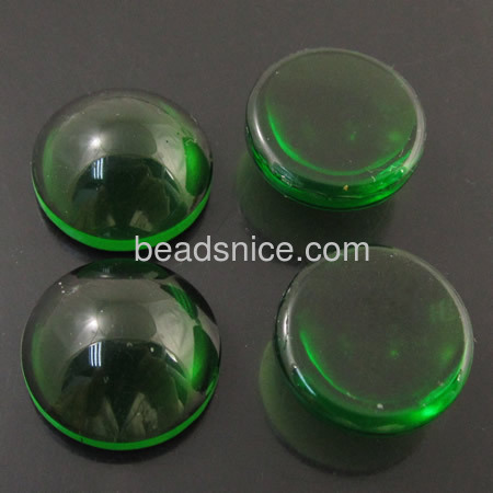Fashion glass cabochons flat back domes clear glass base settings wholesale vogue jewelry accessory DIY