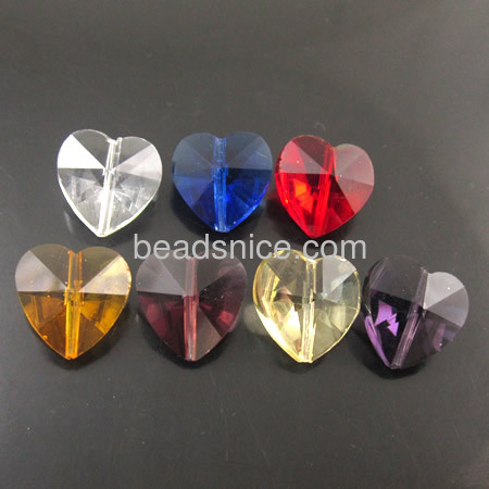 Crystal pendant fashion heart pendant necklace for women wholesale jewelry findings DIY gift for lover