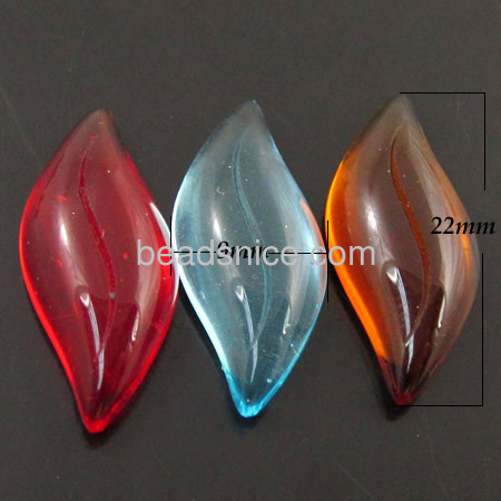 Leaf cabochons unique designs glass cabochon for pendant wholesale jewelry accessory DIY more colors for choice