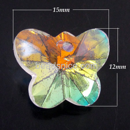 Tiny pendant crystal pendants charms butterfly pendant wholesale jewelry making supplies DIY